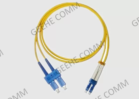 Ντούμπλεξ 1M LC μετωπών Zipcord στο ενιαίο καλώδιο μπαλωμάτων ινών τρόπου Sc
