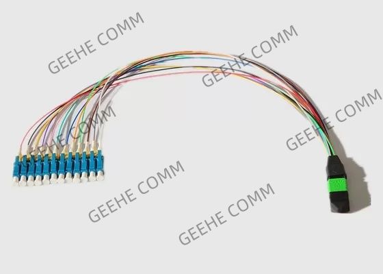 ενιαίος τρόπος 12 0.9mm οπτικό σκοινί μπαλωμάτων πυρήνων MPO To12 LC