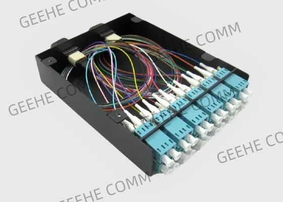 MTP/MPO διπλή κασέτα ανταλλαγής οπτικών ινών καλωδίων 12×LC ξεμπλοκαρίσματος ινών