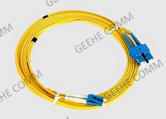3M Sc-LC 9/125 OS2 Singlemode καλώδιο μπαλωμάτων ινών PVC OFNR διπλό