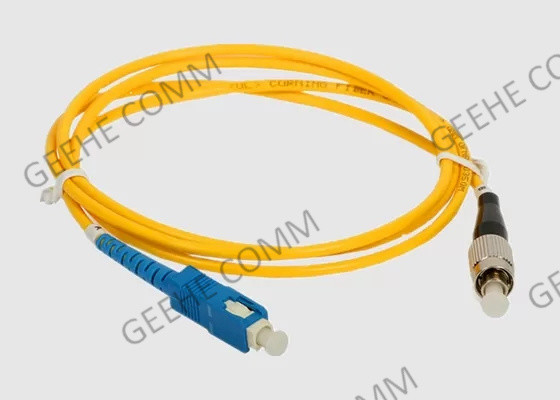 μονοκατευθυντικό Sc 2.0mm στο σκοινί μπαλωμάτων οπτικών ινών FC 9/125um