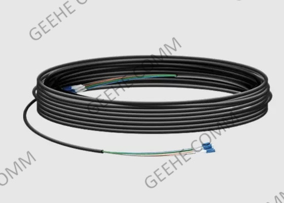 6 ίνα 50/125 υπαίθριο Preterminated θωρακισμένο καλώδιο OM3 που ολοκληρώνεται με τους συνδετήρες LC