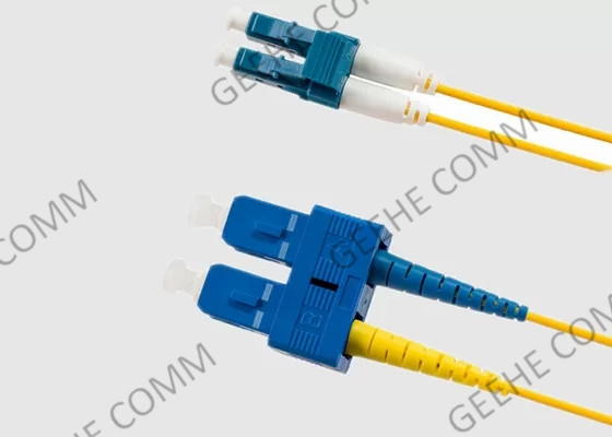 Ντούμπλεξ 1M LC μετωπών Zipcord στο ενιαίο καλώδιο μπαλωμάτων ινών τρόπου Sc