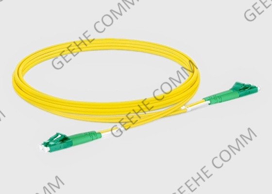 LC APC APC στο διπλό OS2 LC ενιαίο καλώδιο 5M 2.0mm μπαλωμάτων οπτικών ινών PVC τρόπου