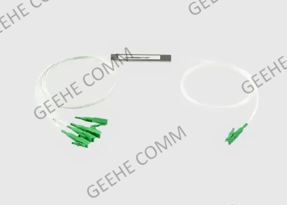 LC APC απώλεια θραυστών 1x4 PLC οπτικών ινών σωλήνων χάλυβα για PON