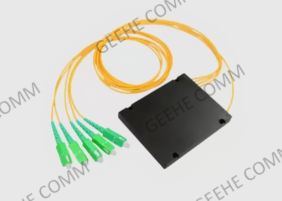 1x4 Sc θραυστών οπτικών ινών τύπων παραθύρων ABS PLC στο UPC για CATV/FTTH