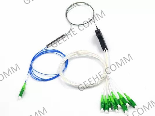 8 θραύστης PLC οπτικών ινών πυρήνων 1X8 με τους συνδετήρες LC/APC