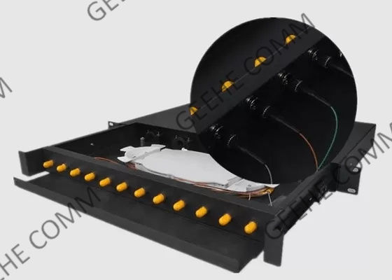 Πλεξίδα 50/125 του ST επιτροπή μπαλωμάτων οπτικών ινών λιμένων 1U 12