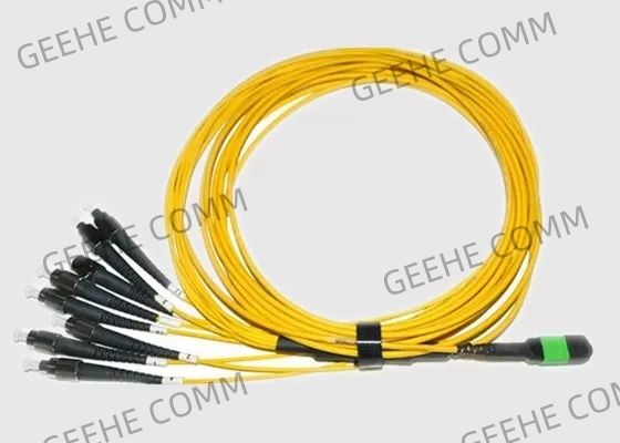 8 FC στα πολλαπλού τρόπου 125um MPO καλώδια ξεμπλοκαρίσματος MTP