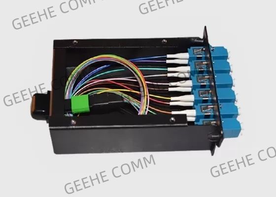 12 ίνα προ-εγκατεστημένη κασέτα καλωδίων ξεμπλοκαρίσματος ινών 6 διπλή προσαρμοστών MTP/MPO LC