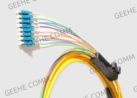 Ενιαίος τρόπος 2.0MM 40G MPO στο καλώδιο ξεμπλοκαρίσματος ινών 8 Χ LC