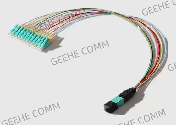 Πολυ τρόπος 12 πυρήνες 0.9mm MPO στο καλώδιο ξεμπλοκαρίσματος LC