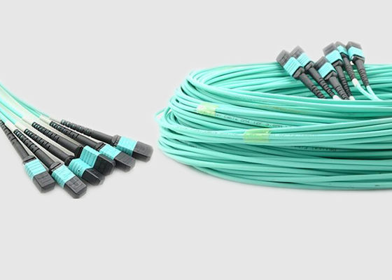 Πολλαπλού τρόπου 8 καλώδιο ινών πυρήνων 100G OM4 10m MPO σε MPO