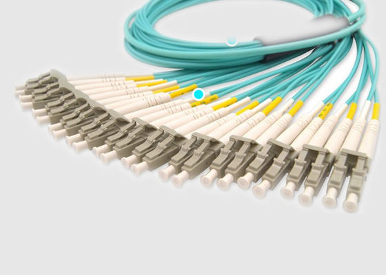 144 καλώδιο ινών ινών OM3 LC Dulpex 100G MPO